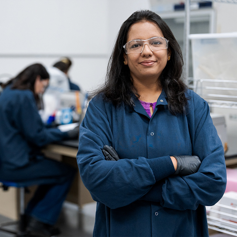 Smiling American Injectables employee. 